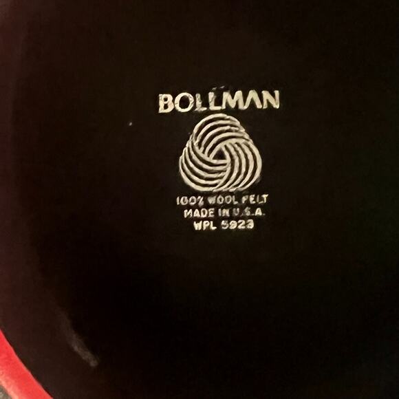 IMPORTINA Dollman Hat Womens Black Roll Up Edge Wool Leather Feathers Trim Vtg - Picture 11 of 13